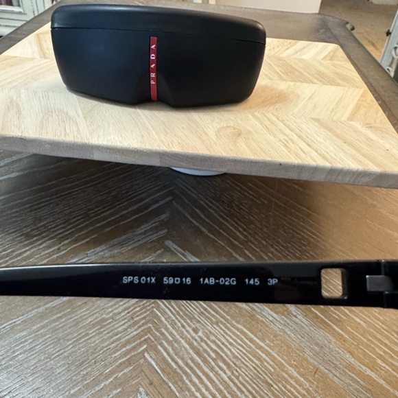 Prada Linea Rossa PS A06SSleek Black Sunglasses with Case - Picture 4 of 7